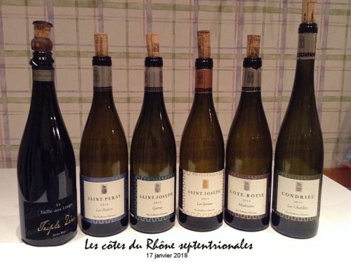 Les côtes du Rhône septentrionales du 17 janvier 2018